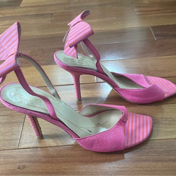 kate spade Shoes - Kate Spade Pink Striped Women's Heels
